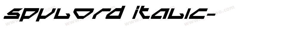 Spylord Italic字体转换